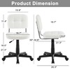 VECELO Modern Armless Home Office Desk Chair 360°Rolling Swivel Adjustable