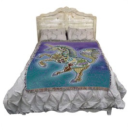 Pure Country Weavers Unicorn Blanket - Animal Spirits Totem by Sue Coccia - Gift Tapestry Throw Woven from Cotton - Made in The USA (72x54)