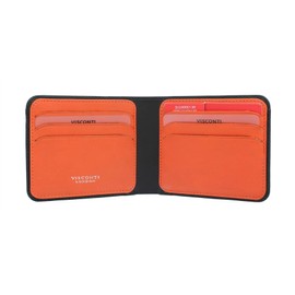 VISCONTI Slim Collection Trim Leather Wallet with RFID and Tap and Go VSL35 Black/Cobalt