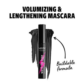 NYX Professional Makeup, Worth The Hype, Máscara de pestañas lavable, 7ml