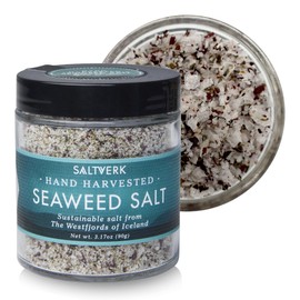 Saltverk Seaweed Sea Salt - Gourmet, Icelandic, Hand Harvested and Sustainably Made - 3.17 Oz Jar