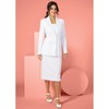 Masseys Women's Signature Two-Piece Skirt Suit, 16W, White