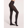 CALZEDONIA Woman's Soft Modal and Cashmere Blend Tights in Black,