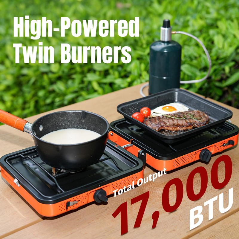 SHINESTAR Portable Camping Stove with Carrying Bag, 17000 BTU 2