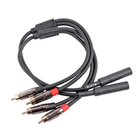 WJSTN 2RCA to 6.35mm Stereo Audio Adapter Cable,1/4 Inch TRS Female to Dual RCA Male Audio Y Splitter for Amplifier Microphone 1.5ft 2Pack