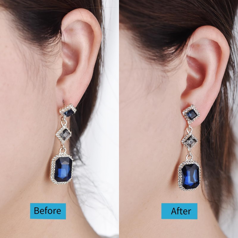 Earring Backs for Droopy Ears, 4pcs Heart Shape Earring Lifter