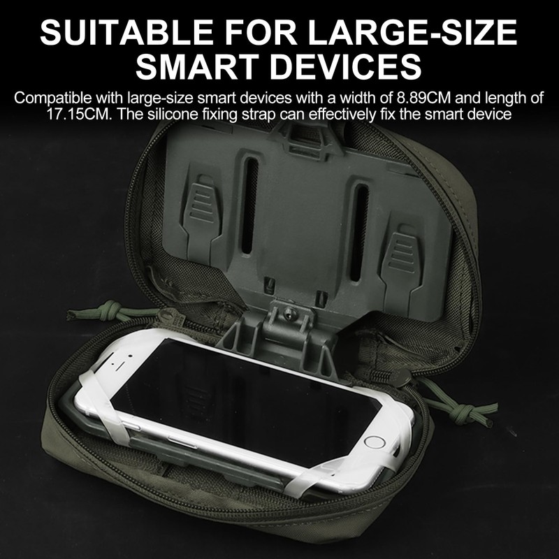 Zhongren Tactical Phone Chest Mount Molle Foldable Navigation Universal Phone