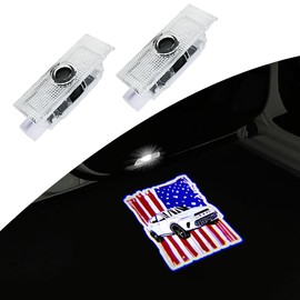 uuakarin 2PCS LED Door Logo Lights Car Accessories HD Welcome lamp Compatible for Hornet 2023-present Projector Ghost Shadow Puddle Courtesy Step Lights (american flag)