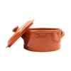 Handmade Traditional Portuguese Pottery Clay Terracotta Cazuela Cooking Pot With