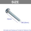 TERF® M6 X 70mm Pozi Pan Machine Screws M6 (6mm)