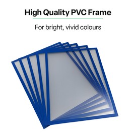 Shadow Foam Magnetic Document Holder Frame | Pack of 5 | Document Frame for Internal Signage | Magnetic Frame A5, A4, A3 Sizes (Red, A4)