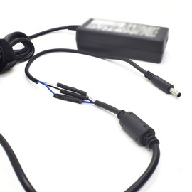 ELNONE 2PCS 7.4mm x 5mm Male Plug to Bare Wire Open End,3 Wires Charger Pigtail Wire Cable Repair Adapter Pigtail Cable for HP,Dell Laptop DC Power Supply Replacement