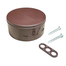 Distribution Box Diameter 70 x 31 mm Brown Plastic I Junction Box Surface-Mounted for Power Cable I Junction Canopy for Wall and Ceiling Connection