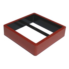 Wakaizumi Lacquerware Kappo Lacquerware 1-532-3 Square Saruseiro Vermilion (Bamboo Included)