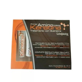 Loquay Keratin Treatment With Amino / Tratamiento con Quaratina 6 Ampolletas