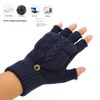 USB Warmer Heated Gloves Flip Half Fingerless Electronic Knitted Hand