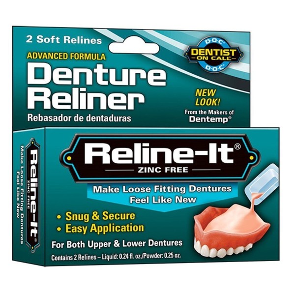 D.O.C. Reline-It Advanced Denture Re-liner Kit Zinc Free (Value Pack of 6)