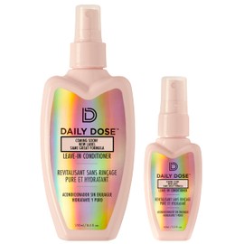 DAILY DOSE Leave-In Conditioner (8.5oz + 2oz Duo) Hair Detangler Spray (Award Winning), Paraben Free, Phthalates Free, Cruelty Free, Vegan