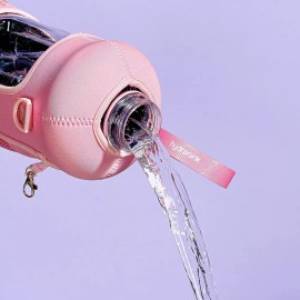 HYDRARANK Botella De Agua De Medio Galón Con Funda De Almacenamiento Y