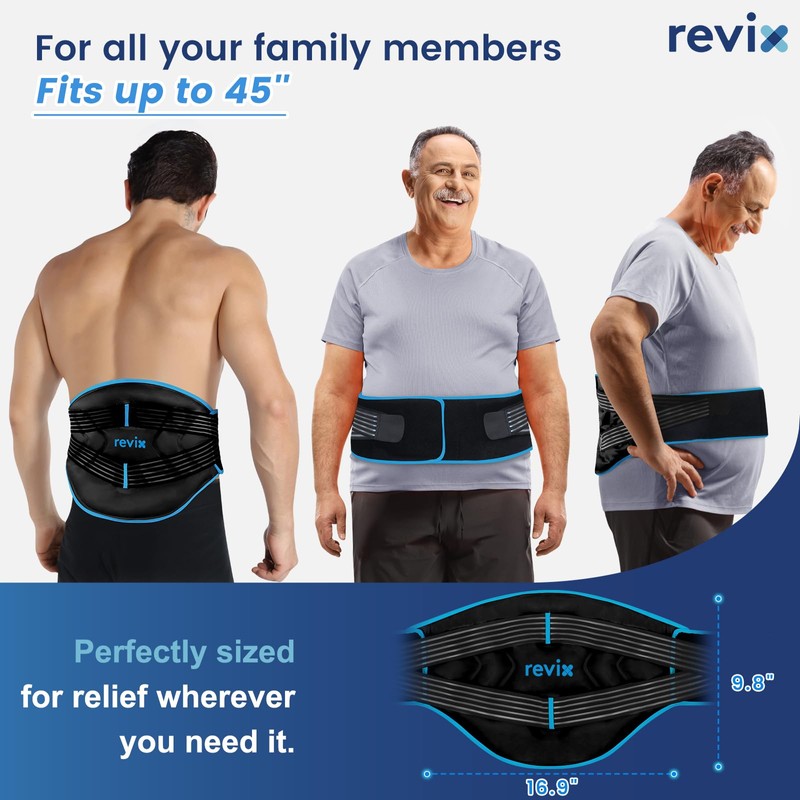 REVIX Large Ice Pack for Back, Reusable Lower Back Ice