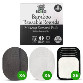 Boonboo Reusable Make-Up Removal Pads | 18 Facial Rounds For Makeup Removal