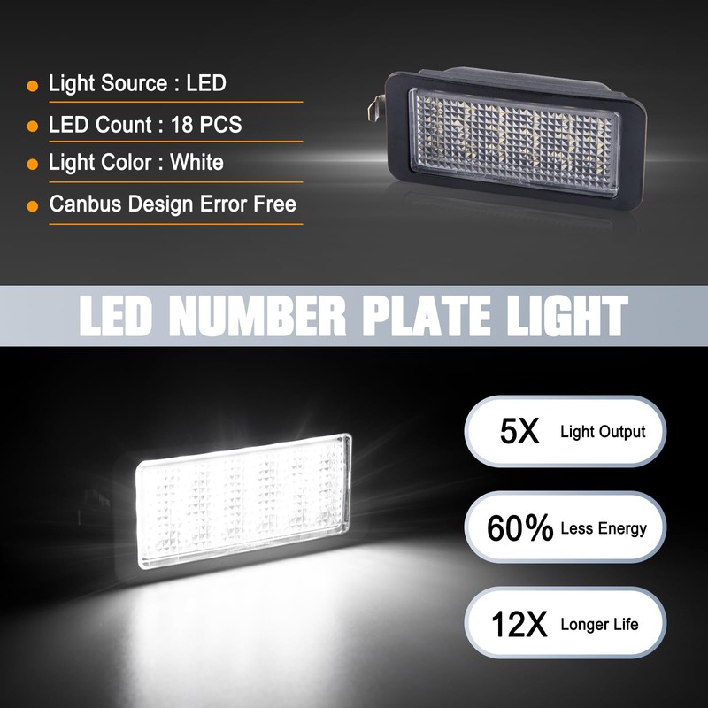 OZ-LAMPE Number Plate Light for VW Up E-up Skoda Citigo