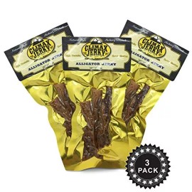 Climax Premium All Natural 1 OZ. Smoked Original Style Alligator Jerky - 3 Pack