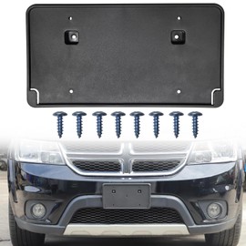 GZVKE Front License Plate Frame Mounting Bracket Tag Holder Textured Black Fits for 2009-2019 Dodge Journey Replace 68140112AC CH1068140