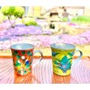 百華園 九谷【ペアマグカップ】吉田屋万年青＆木米写し『裏絵』