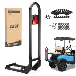 10L0L Golf Cart Universal Rear Safety Grab Bar Compatible with Yamaha Club Car EZGO Golf Cart with Reflective Triangle Board