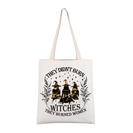 CMNIM Witchy Feminist Gifts They Didn't Burn Witches They Burned Women Tote Witch Feminism Gifts Equality Patriarchy Gifts (They Didn t Burn TE)