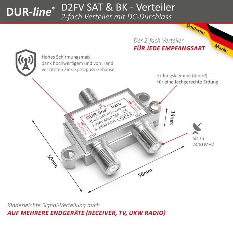 DUR-Line DFV SAT/BK Splitter
