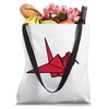 Origami Crane Wireframe Lucky Minimalistic Cute (Red) Tote Bag