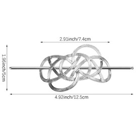 DonLeeving 2 Pcs Hollow Hair Stick Barrette Vintage Celtic Hair Clips Norse Celtic Women Hair Accessories (Gold, Silver)