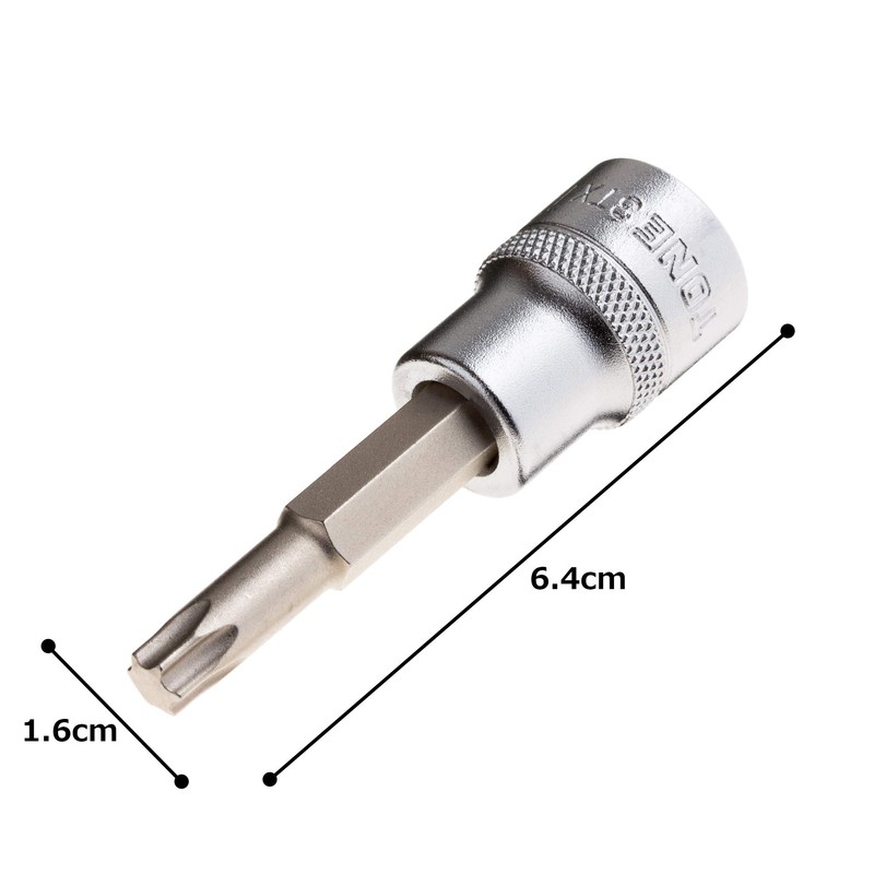 TONE Torx Socket (Strong Type) HP3TX-T40 Insertion Angle 0.3 inch