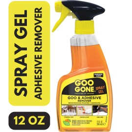Goo Gone Original Spray Gel Adhesive Remover, Orange Citrus Scent- 12 oz