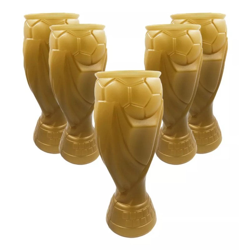 Farvisan 5 Pack Vaso Michelero Copa Mundial Futbol P/ Caguamon