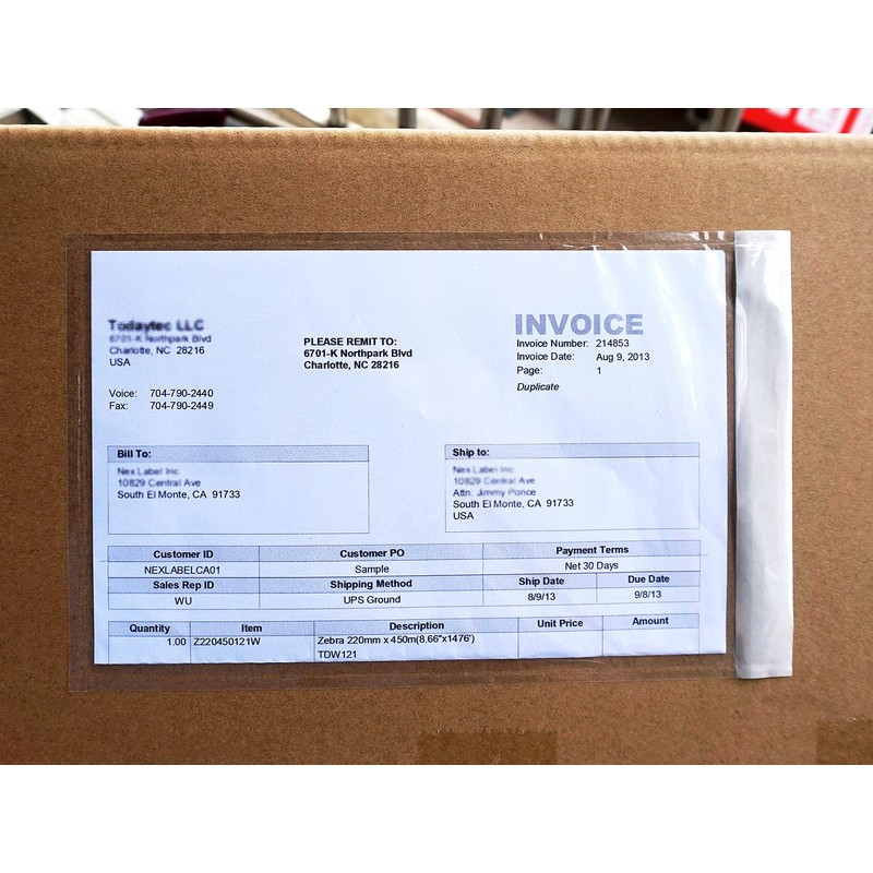 (300 Pcs) Premium 6''x10'' Packing List Envelope, Tailored Size for
