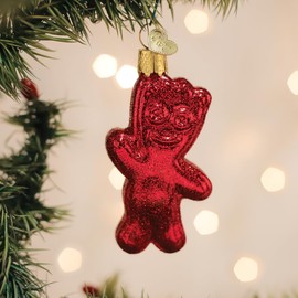 Old World Christmas Glistening Sour Patch Kid Candy Glass Blown Ornament for Christmas Tree, Handcrafted Holiday Decoration, Candy Brand Collection