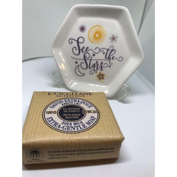 L'occitane extra gentle soap shea milk 3.5 oz  Sealed with Ceramic Dish Soap new