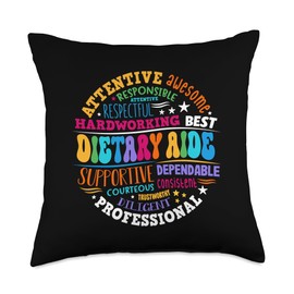 Dietary Aide Life Appreciation healthcare workers Dietitian Throw Pillow
