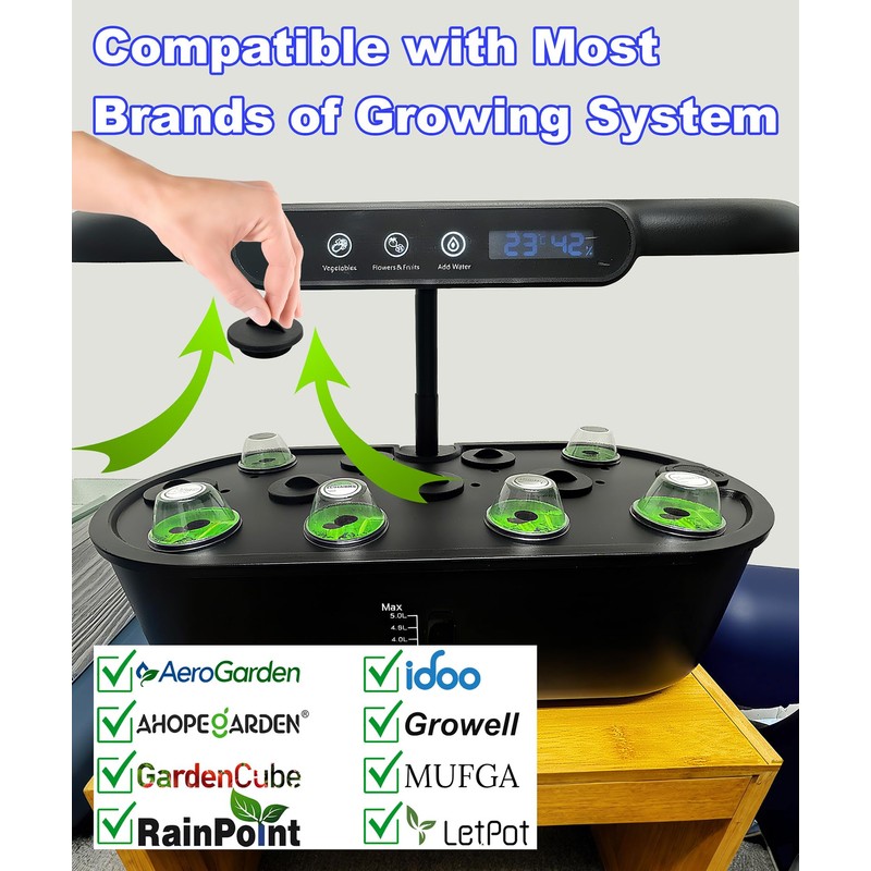 Plant Spacer Caps Compatible with Aerogarden Harvest, Bounty, Farm, Extra,