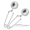 2 Pcs Snap Ball Tea Strainer With Handle,Silver Tea Leaf