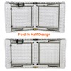 FORUP Folding Utility Table, 4ft Fold-in-Half Portable Plastic Picnic Party