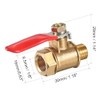 sourcing map Brass Air Ball Valve Shut-Off Switch 1/8 Inch