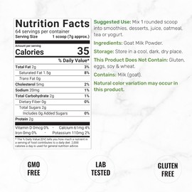 Goat Milk Powder, 1lb – Natural Grass Fed Source from Australia – Farm Direct – Easy to Digest – Powdered Goat Milk Formula for Drinks, Baking & Cooking – Non-GMO, Filler Free