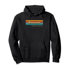 Vintage Sunset Stripes Schnecksville, Pennsylvania Pullover Hoodie