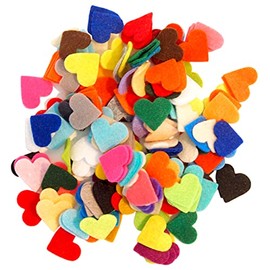 Playfully Ever After 2 inch Stiff Felt Hearts 58pc - Mix Color Pack