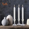Hyoola Taper Candles - 6 Inch White Dripless, Unscented Dinner