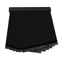 TRAEKESYI 50-Count Black 10x13 Poly Mailing Bags, Durable Tear-Proof Shipping Envelopes with Self-Sealing Closure for Safe Packaging and Mailing